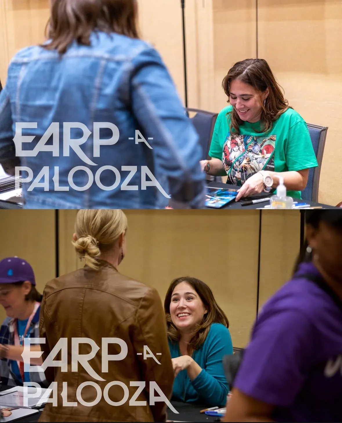 Fans meeting cast members at the autograph tables at Earp-a-Palooza