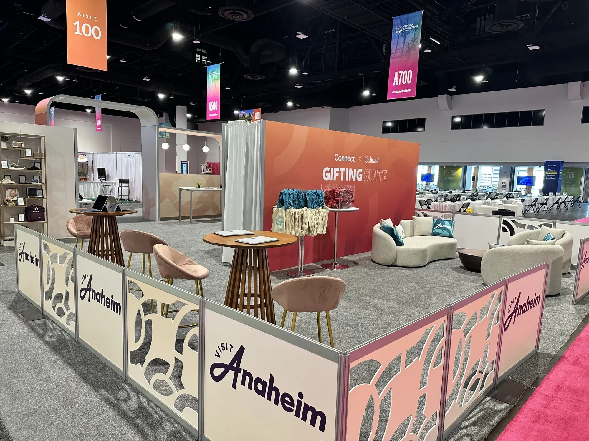 The Visit Anaheim Gifting Suite booth footprint at Connect Marketplace 2026