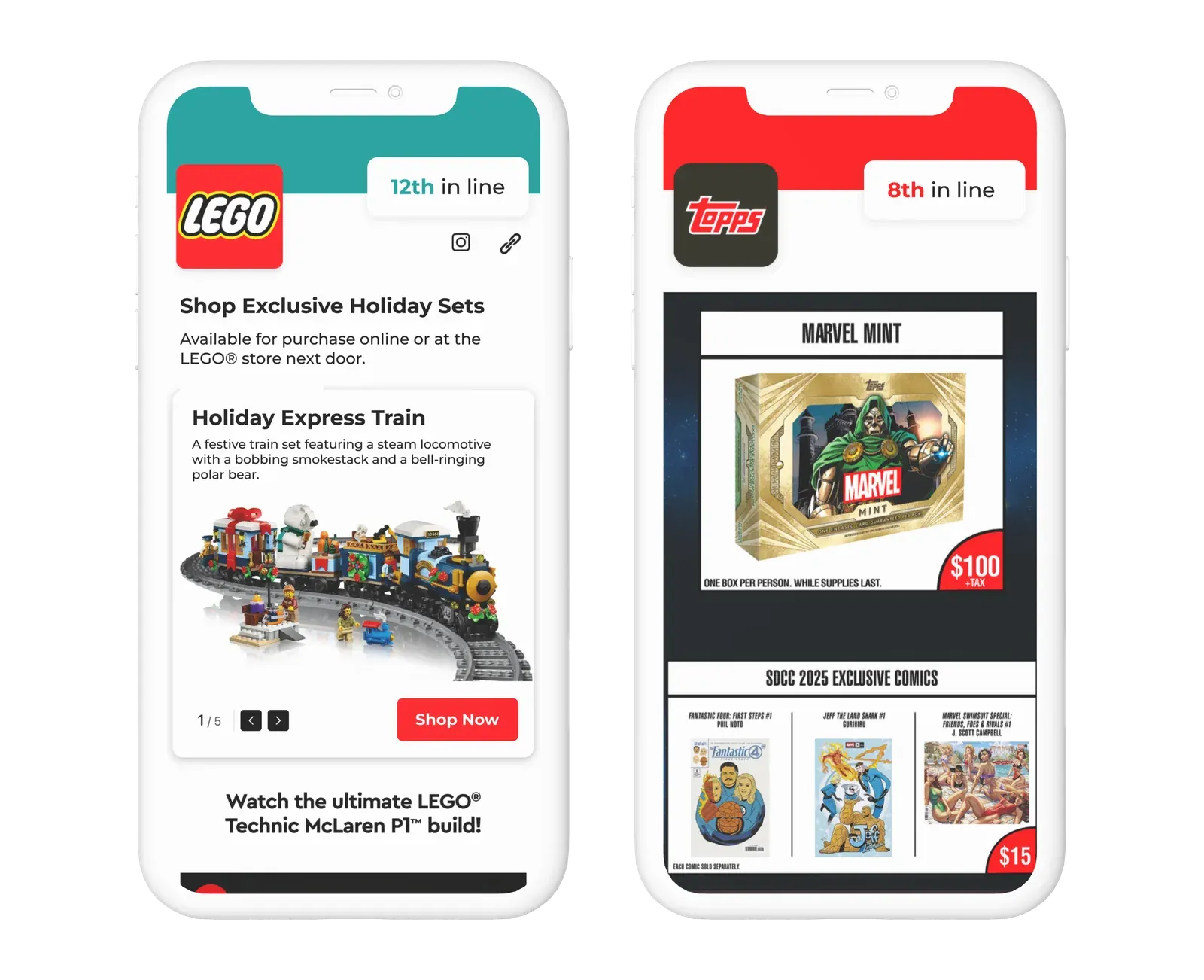 NextMe Virtual Waiting Room Product Carousel E-commerce Examples