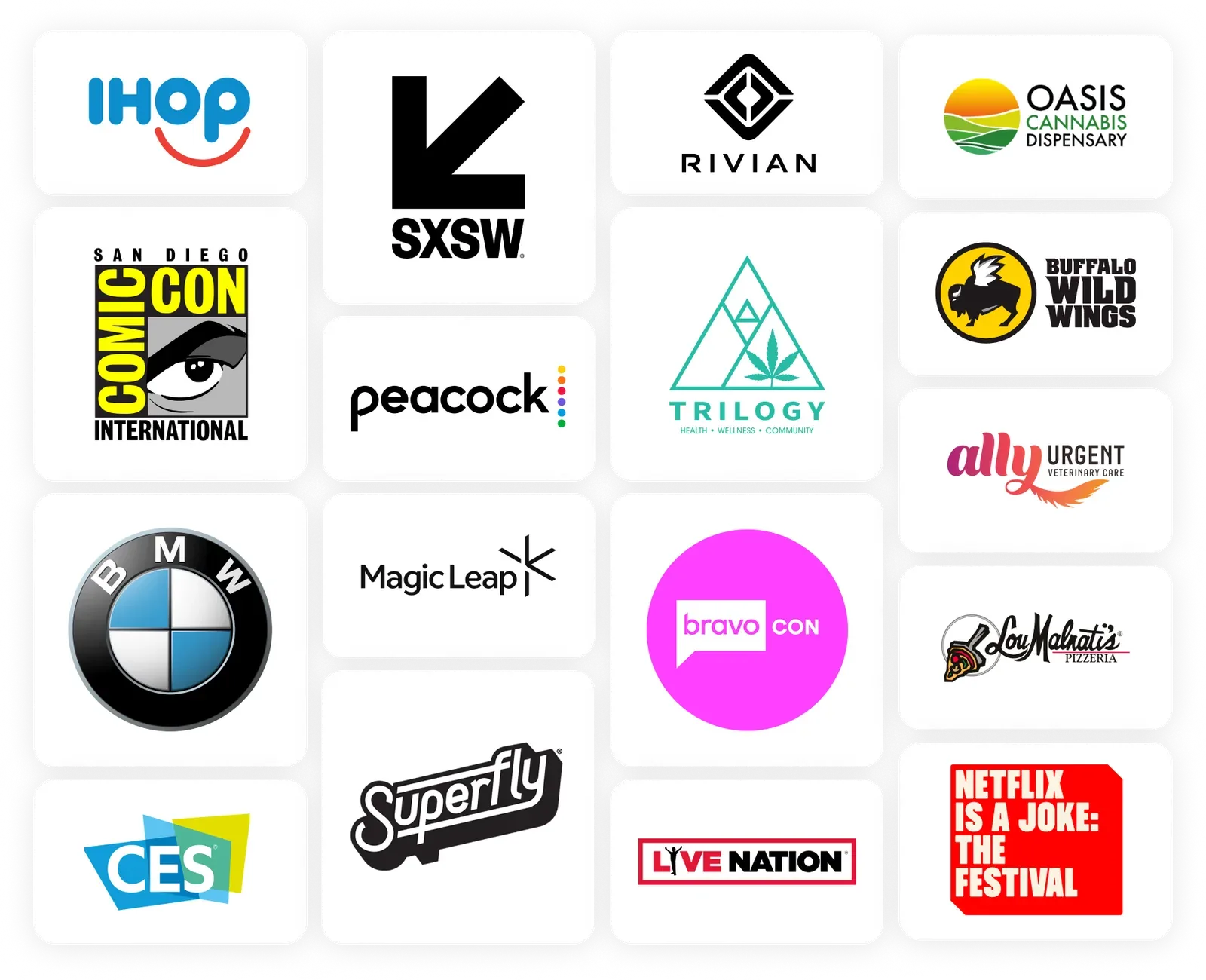 NextMe waitlist customer brand logos social validation across multiple industries