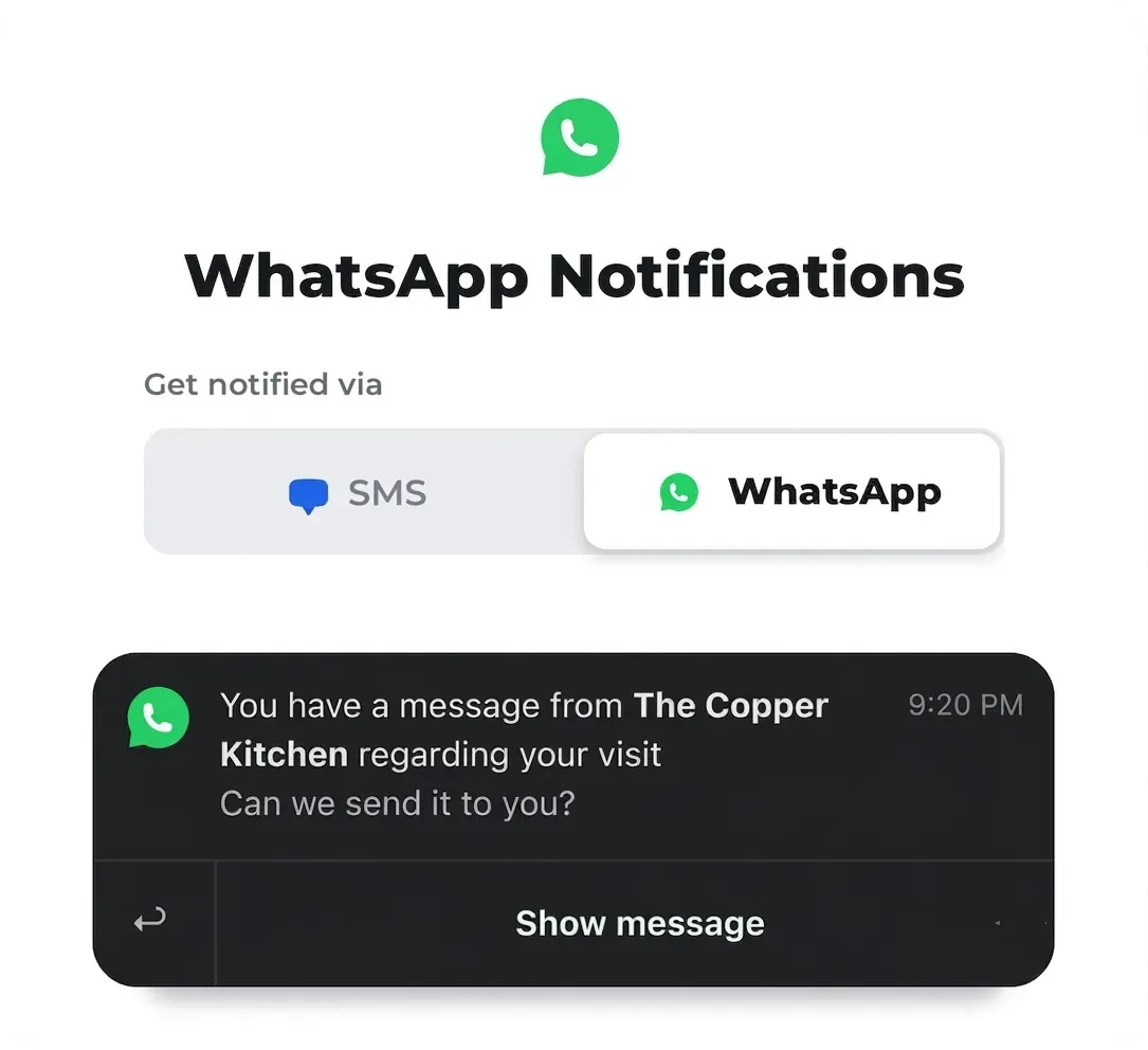 NextMe WhatsApp notifications
