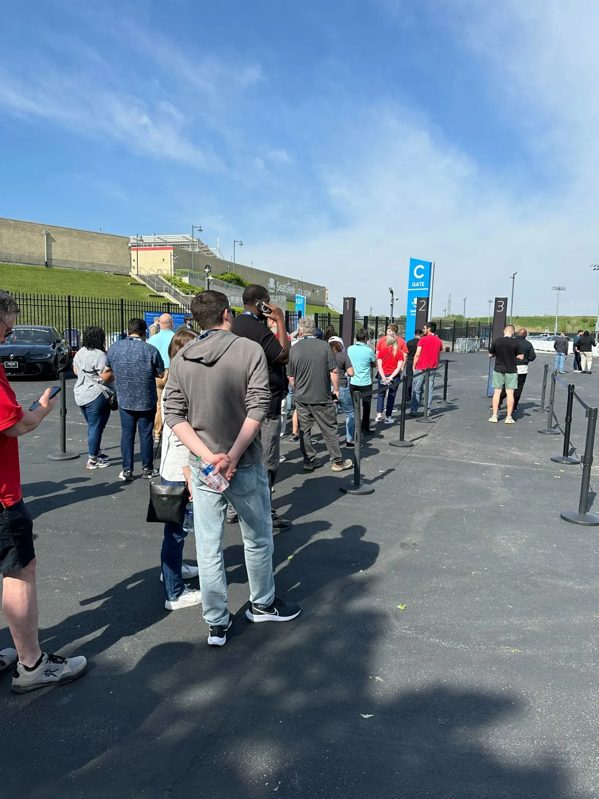 Attendees lined up for test drives at BMW’s Ultimate Driving Experience