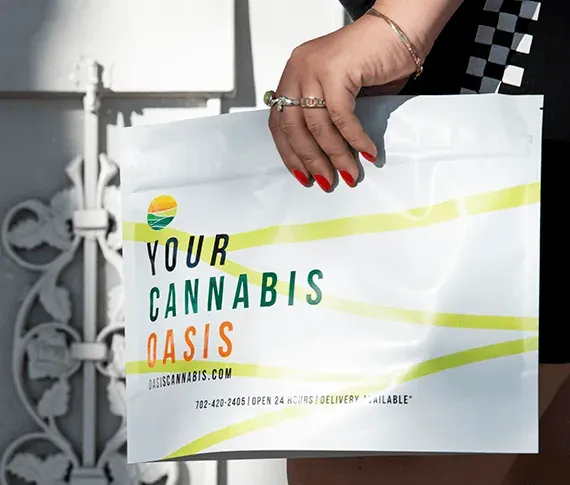 Real life cannabis to-go order from Oasis dispensary