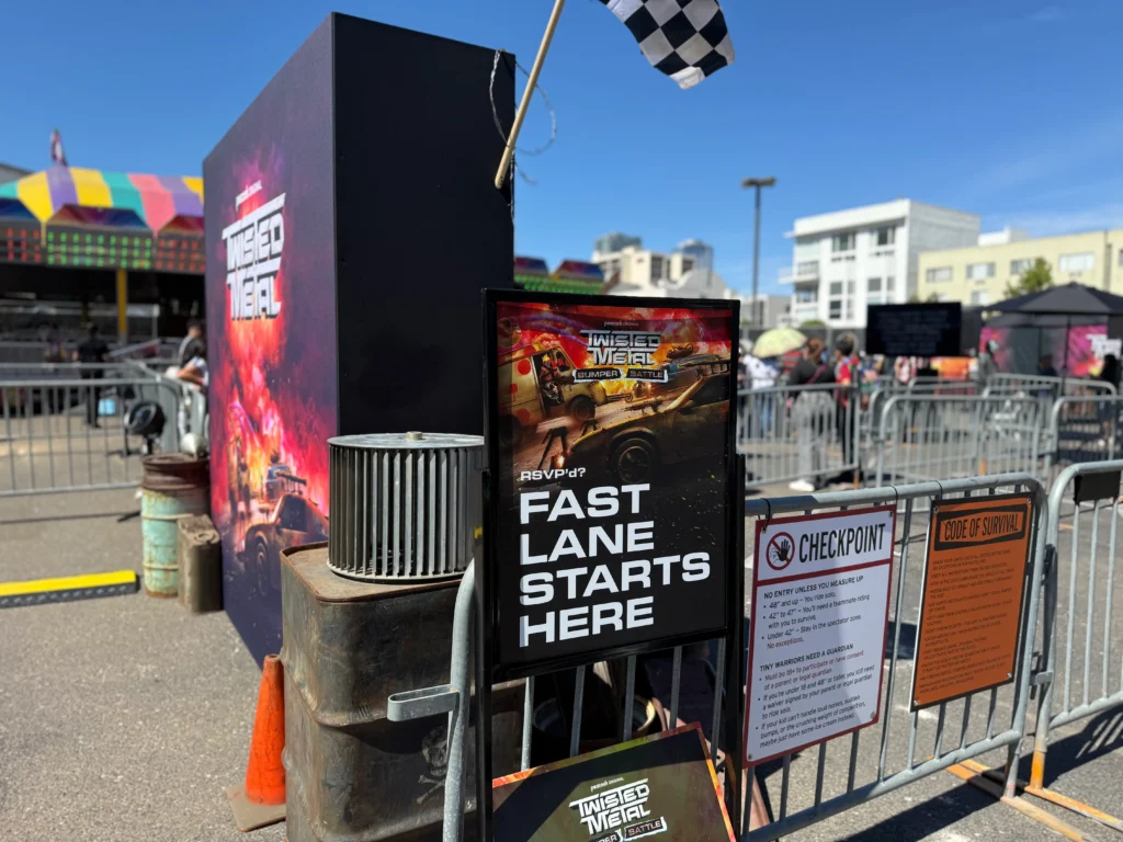 NextMe virtual queue fast lane experience at San Diego Comic Con Twisted Metal activation