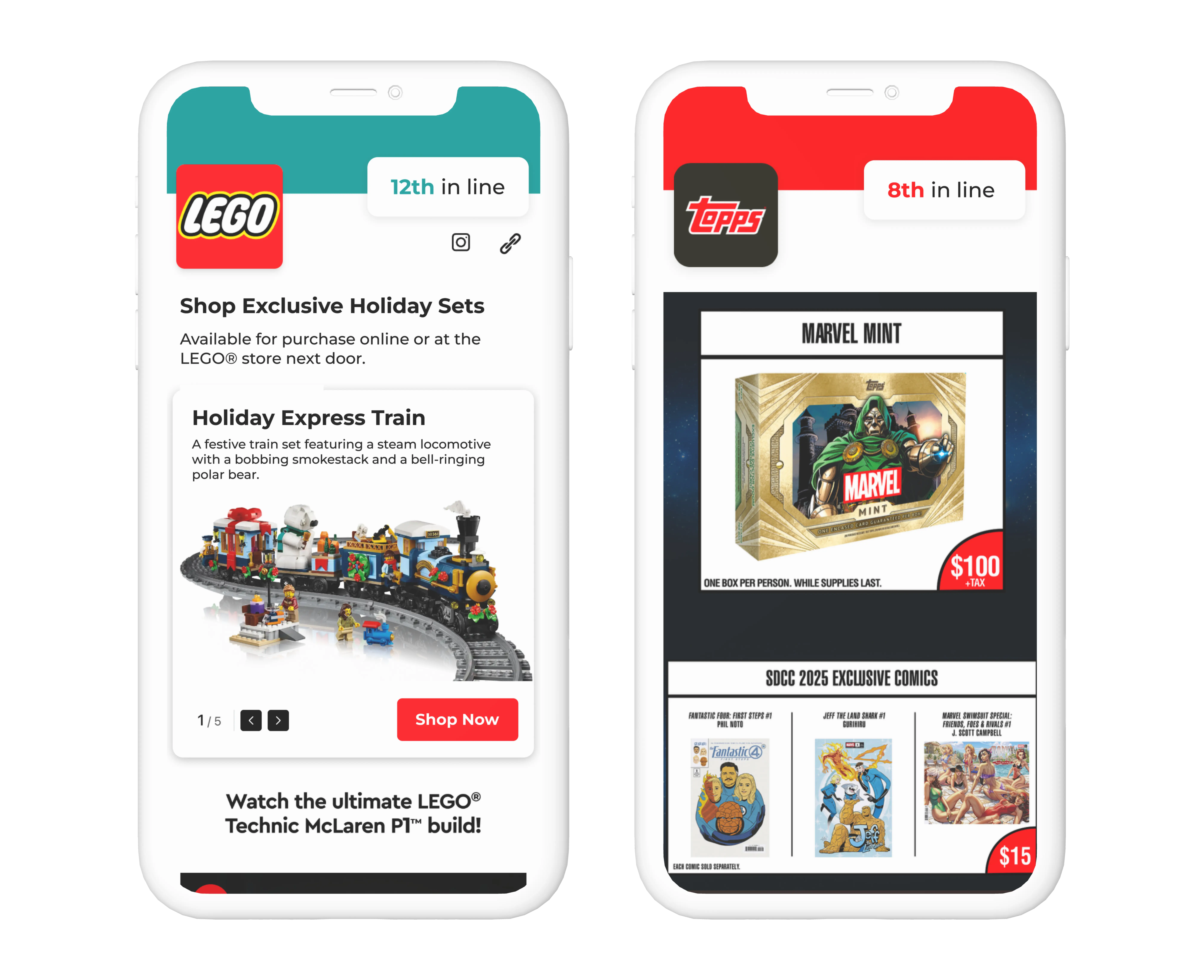 NextMe virtual waiting room product carousel ecommerce examples